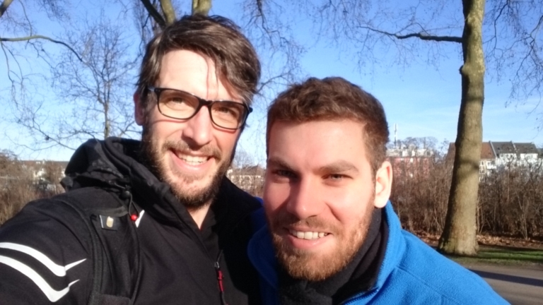 Christoph und ich bei unserem Kennenlernen in Köln